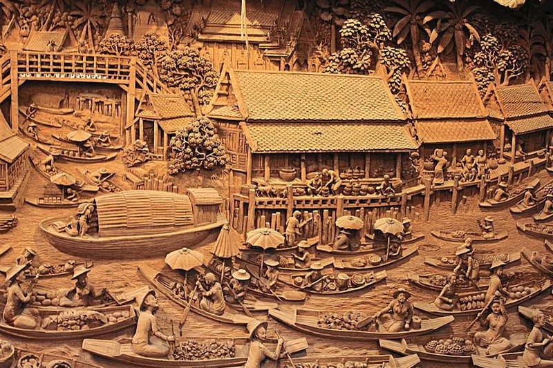 baan tawai, wood carving village, wood sculpture village