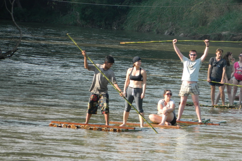 bamboo rafting mae tang, bamboo rafting chiang mai