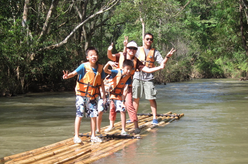 bamboo rafting maewang, bamboo rafting mae wang, bamboo rafting adventure
