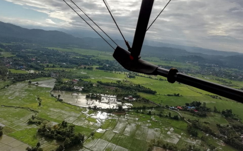 chiang mai microlight flying, flying in a microlight, chiang mai microlight flight, chiang mai sky adventure