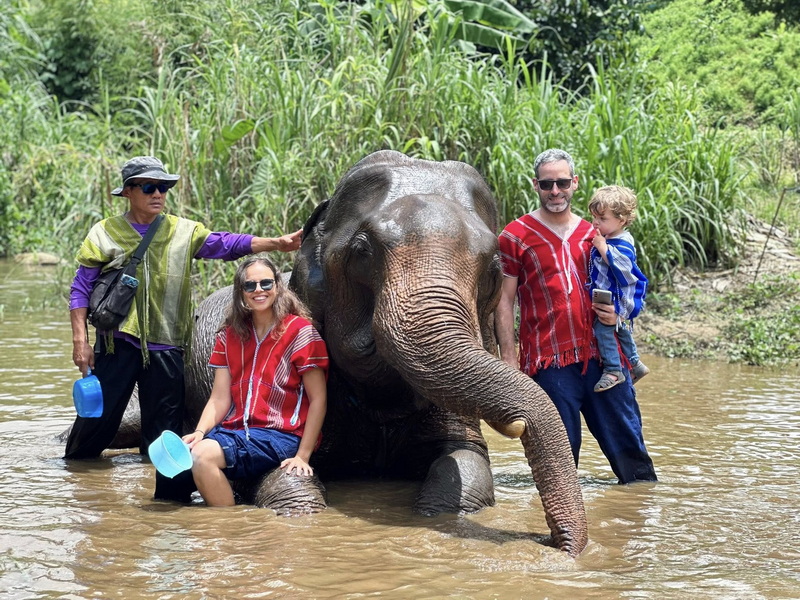 Elephant Family Chiang Rai, half day elephant chiang rai, elephant sanctuary chiang rai, karen ruammit elephant camp, chiang rai elephant bathing tour, elephant experience chiang rai, ethical elephant tour chiang rai, elephant feeding chiang rai, chiang rai elephant half day tour